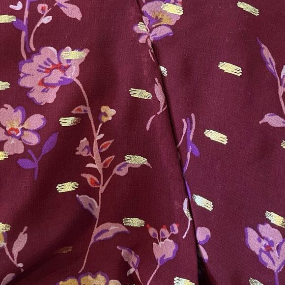 Altar’d State Lissa Faux Wrap Floral Mini Dress Small Fairycore Flowy Babydoll - Picture 12 of 14